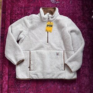 Carhartt Tan and Cream Sherpa Pullover